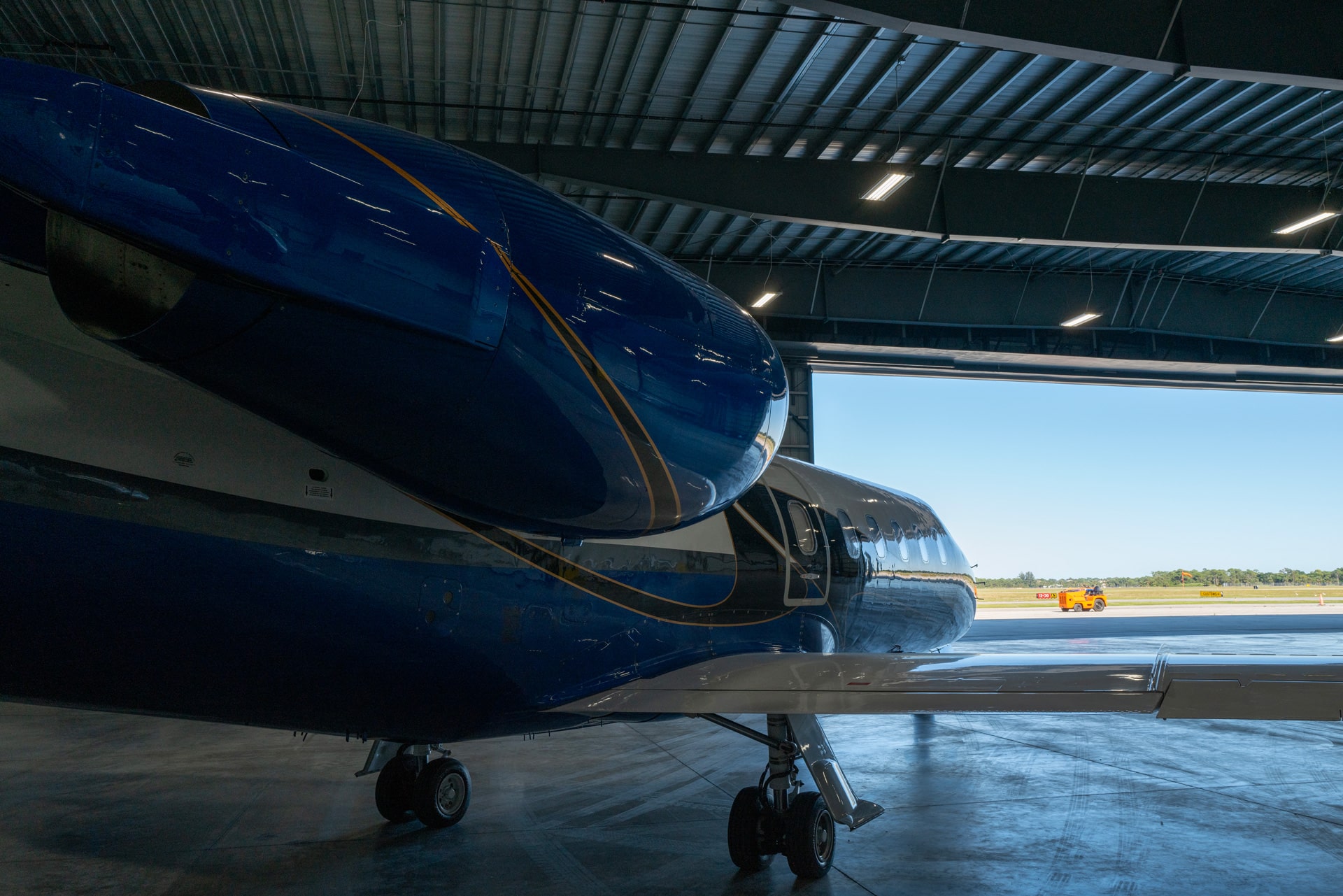 Plane in the Precision Jet Hanger